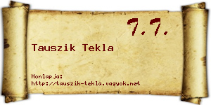 Tauszik Tekla névjegykártya